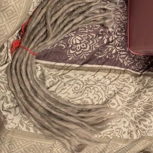 22 single inch gray/lilac dreads